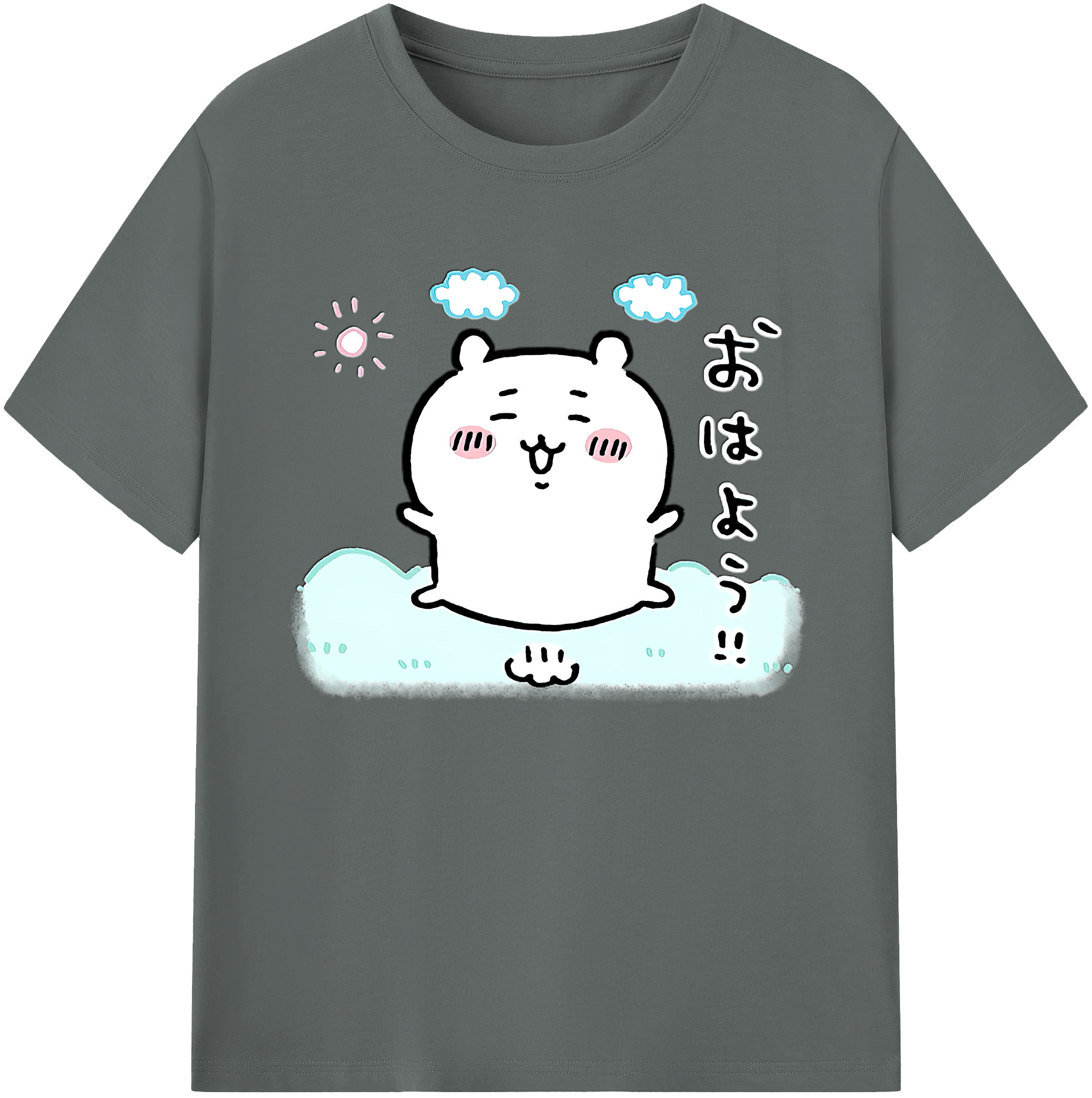 （画像用） ちいかわ ちいかわ Chii-kawa chiikawa 綿100％ メンズ半袖Tシャツ｜肌触りやわらか＆通気性